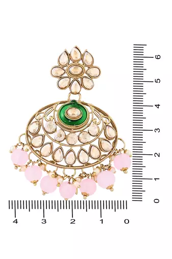 traditional kundan pearl chandbali earrings for women 