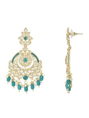 traditional handcrafted kundan earrings adorned with pearls for women  3