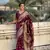 Graceful and ethnic magenta wevon kashmiri meenakari trendy partywear saree
