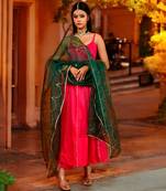 Harshini magenta suit set