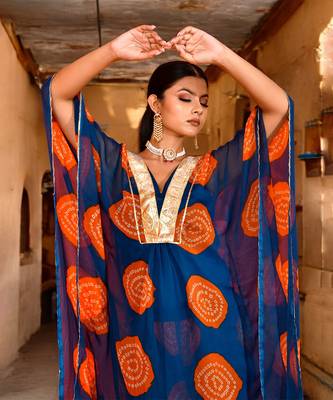 Darshana chiffon kaftan set 2