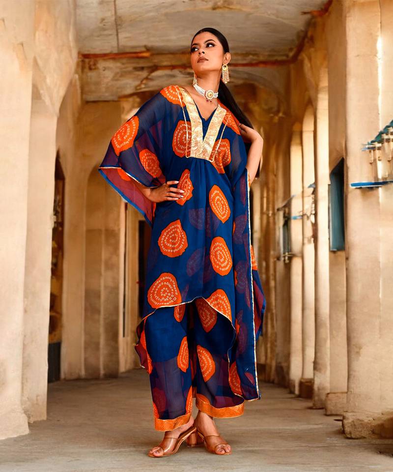 Darshana chiffon kaftan set