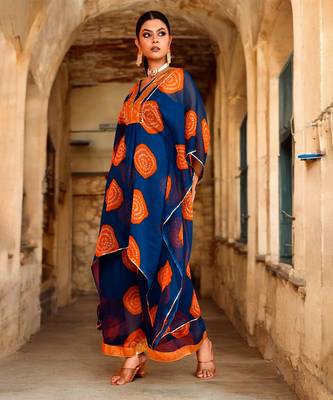 Darshana chiffon kaftan set 5
