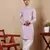 Beautiful chikankari embroidery work lavender viscosee fabric partywear kurta payjama