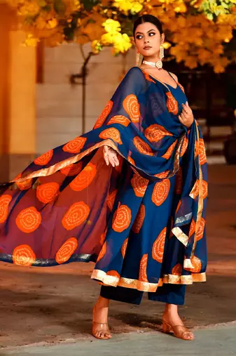 Shriji  chiffon suit set