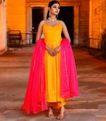 Kasturi yellow suit set