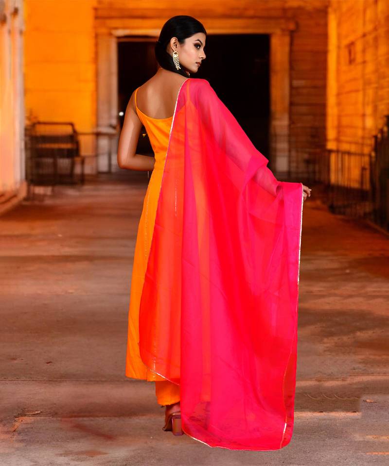 Kasturi yellow suit set