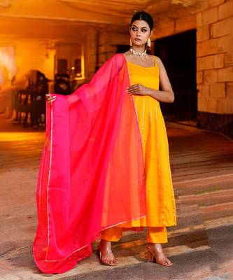 Kasturi yellow suit set 5