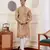 Light brown modal silk fabric glamorous festive wear kurta payjama with printed