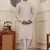 White modal silk fabric partywear wevon graceful kurta payjama for men