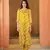 Beautiful mustard muslin fabric readymade top bottom set