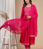 Women's rayon designer sequence embroidered designer indi d4 pink kurti set