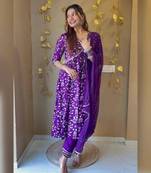 Printed designer ethnic kurti set