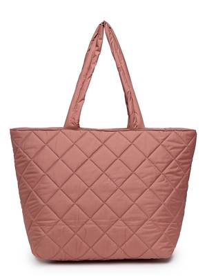 uno coral polyester diamond quilted handheld bag 6
