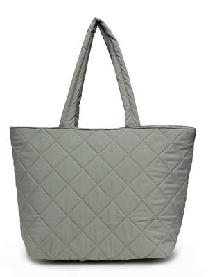 uno sage green polyester diamond quilted handheld bag 6