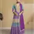 Light blue & purple bandhani embroidered palazzo suits free size - upto 42