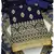 Navy Blue Georgette Unstitched Kurta Pant Dupatta Set Golden Zari Thread Ethnic Embroidered Festive Dress Material