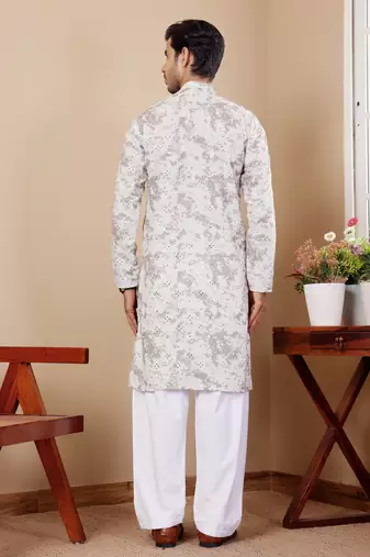 Paste green tie dye viscose mirror work kurta