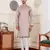 Mauve viscose jacquard kurta