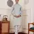 Light blue viscose jacquard kurta