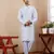 Light blue silk embroidered kurta set