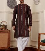 Multi color modal silk mil dye kurta