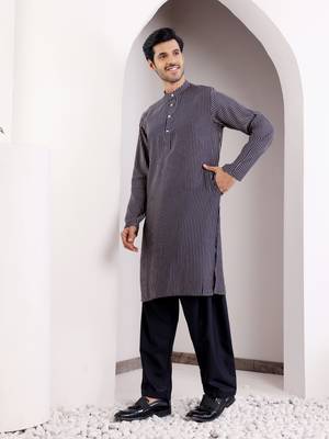 Navy blue modal silk mil dye kurta 4