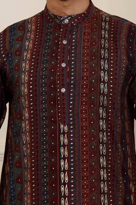 Multi color modal silk mil dye kurta 5