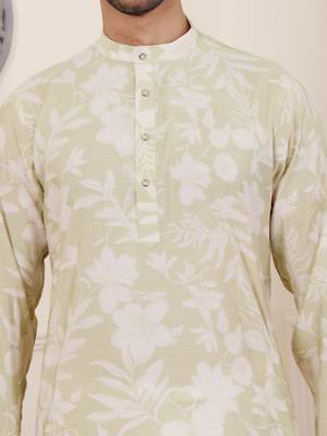 Light green modal silk mil dye kurta 5