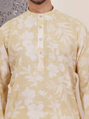 Light yellow modal silk mil dye kurta 5