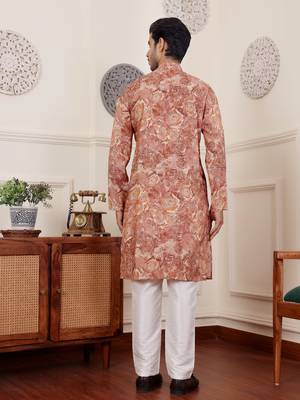 Brown modal silk mil dye kurta 2