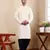 Off white viscose jacquard kurta