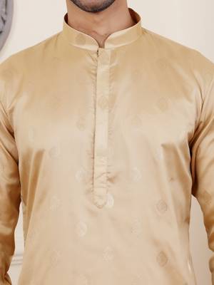 Chikoo viscose jacquard kurta 5