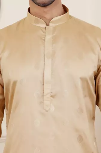 Chikoo viscose jacquard kurta