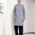 Greyish blue viscose jacquard kurta