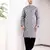 Bluish grey viscose jacquard kurta