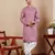 Pinkish purple viscose chikankari work kurta