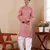 Onion pink viscose chikankari work kurta
