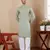 Pastel green viscose chikankari work kurta