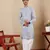 Baby blue viscose chikankari work kurta