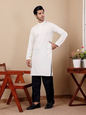 White viscose chikankari work kurta 3