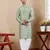Pastel green viscose chikankari work kurta