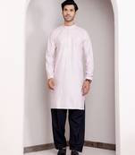 Light pink georgette chikankari work kurta