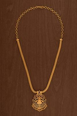Laxmi pendant necklace Pink one gram gold 2