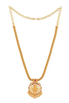 Laxmi pendant necklace Pink one gram gold 3