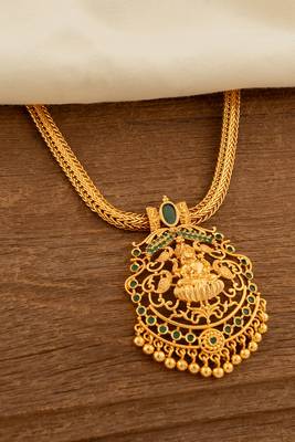 Laxmi pendant necklace one gram gold 1
