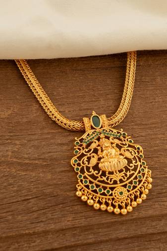 Laxmi pendant necklace one gram gold