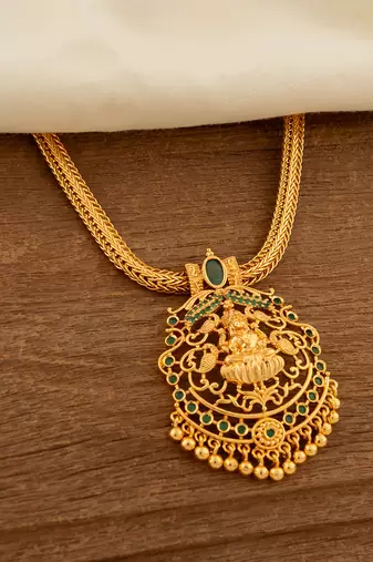 Laxmi pendant necklace one gram gold