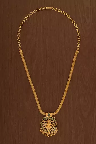 Laxmi pendant necklace one gram gold