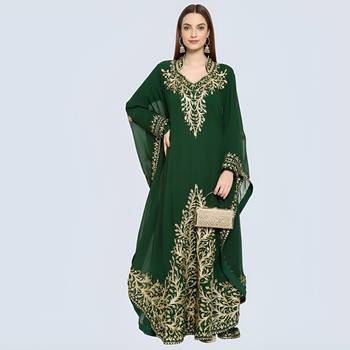 GREEN KAFTAN  NEW ABAYA DRESS FOR WEDDING 1